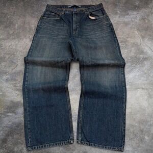 Vintage High Sierra Baggy Wide Leg Blue Jeans Men's Size 34x32 Skater Grunge Y2K